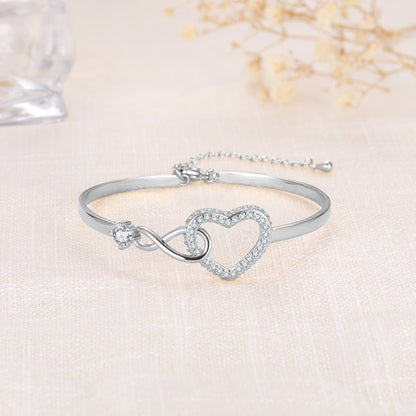 To My Daughter - Infinity Heart Bracelet - Forever Linked Together