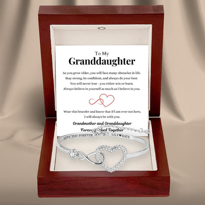 To My Granddaughter - Infinity Heart Name Bracelet