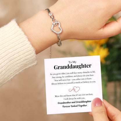 To My Granddaughter - Infinity Heart Bracelet