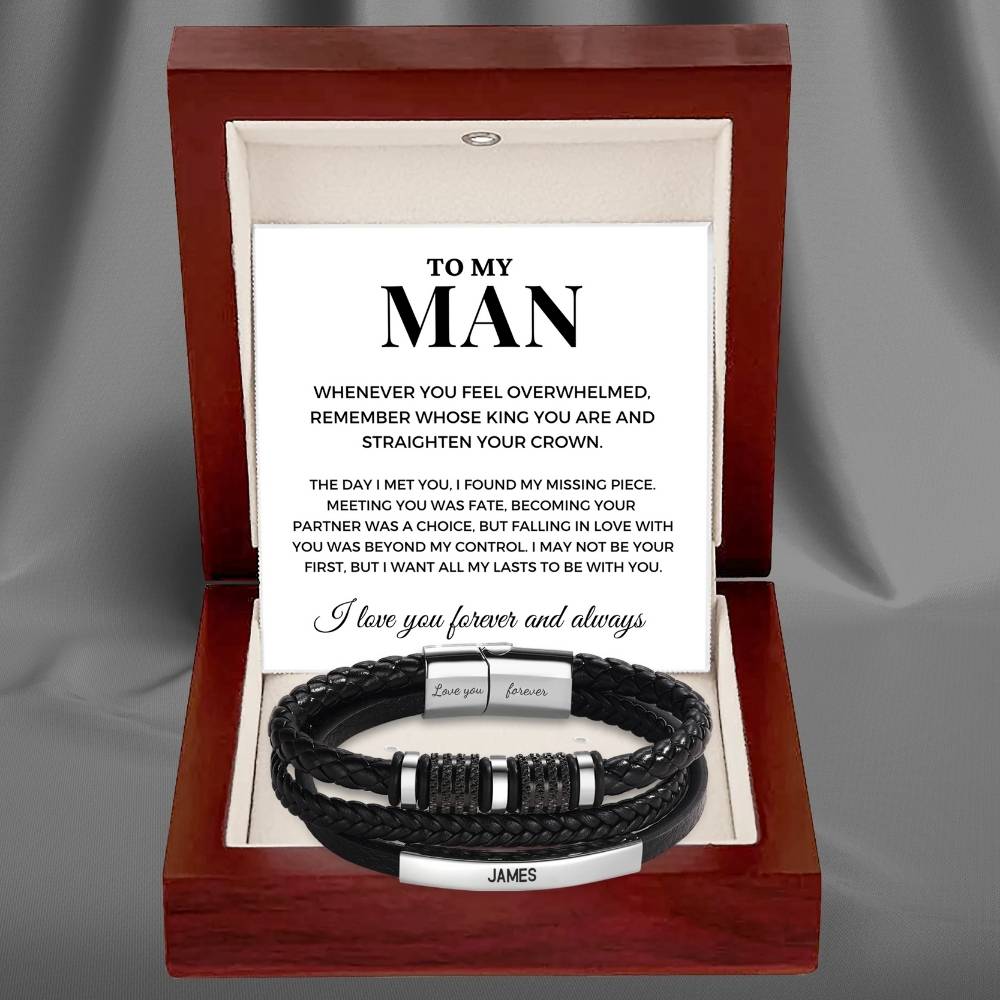 To My Man - Forever Together Name Bracelet