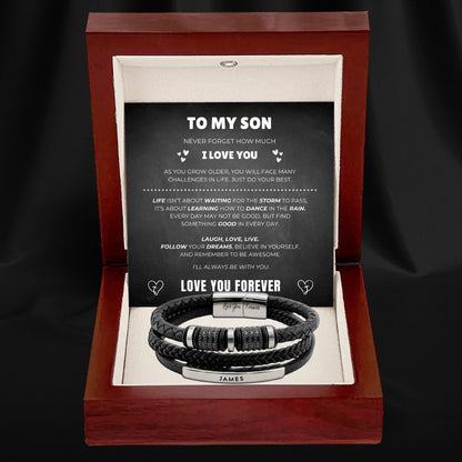To My Son - Forever Together Name Bracelet
