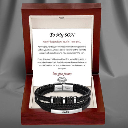 To My Son - Forever Together Name Bracelet
