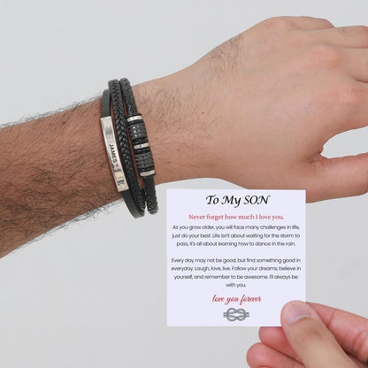 To My Son - Forever Together Name Bracelet