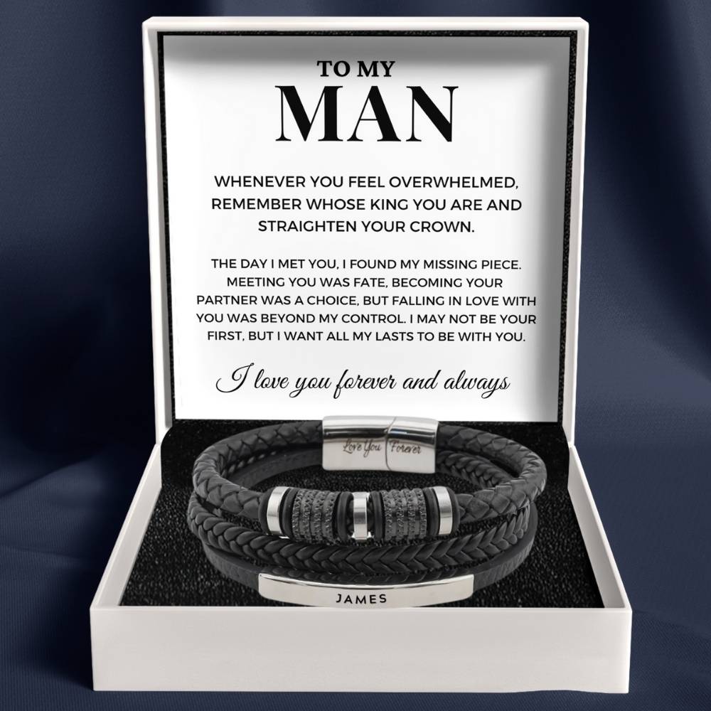 To My Man - Forever Together Name Bracelet