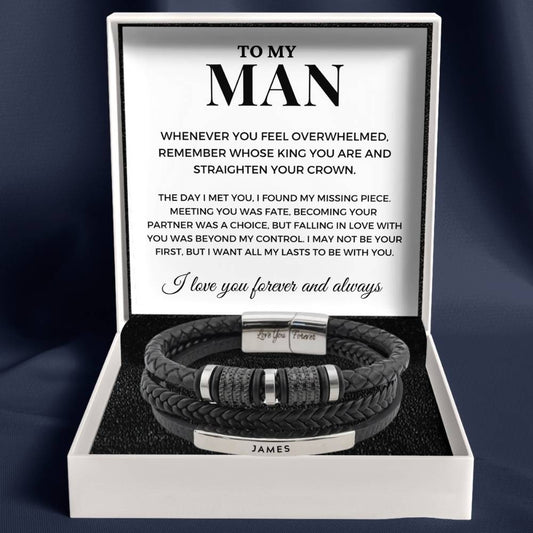 To My Man - Forever Together Name Bracelet