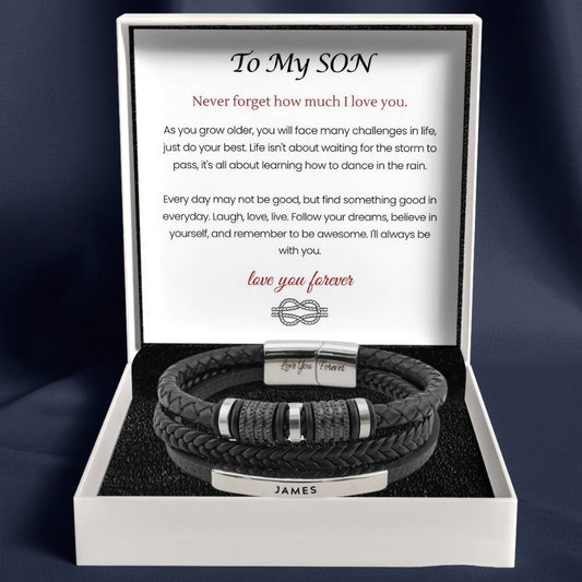 To My Son - Forever Together Name Bracelet