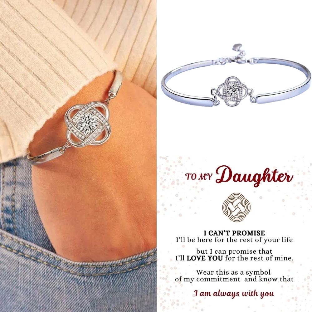 To My Daughter - Love Knot Bracelet - I Am Always With You