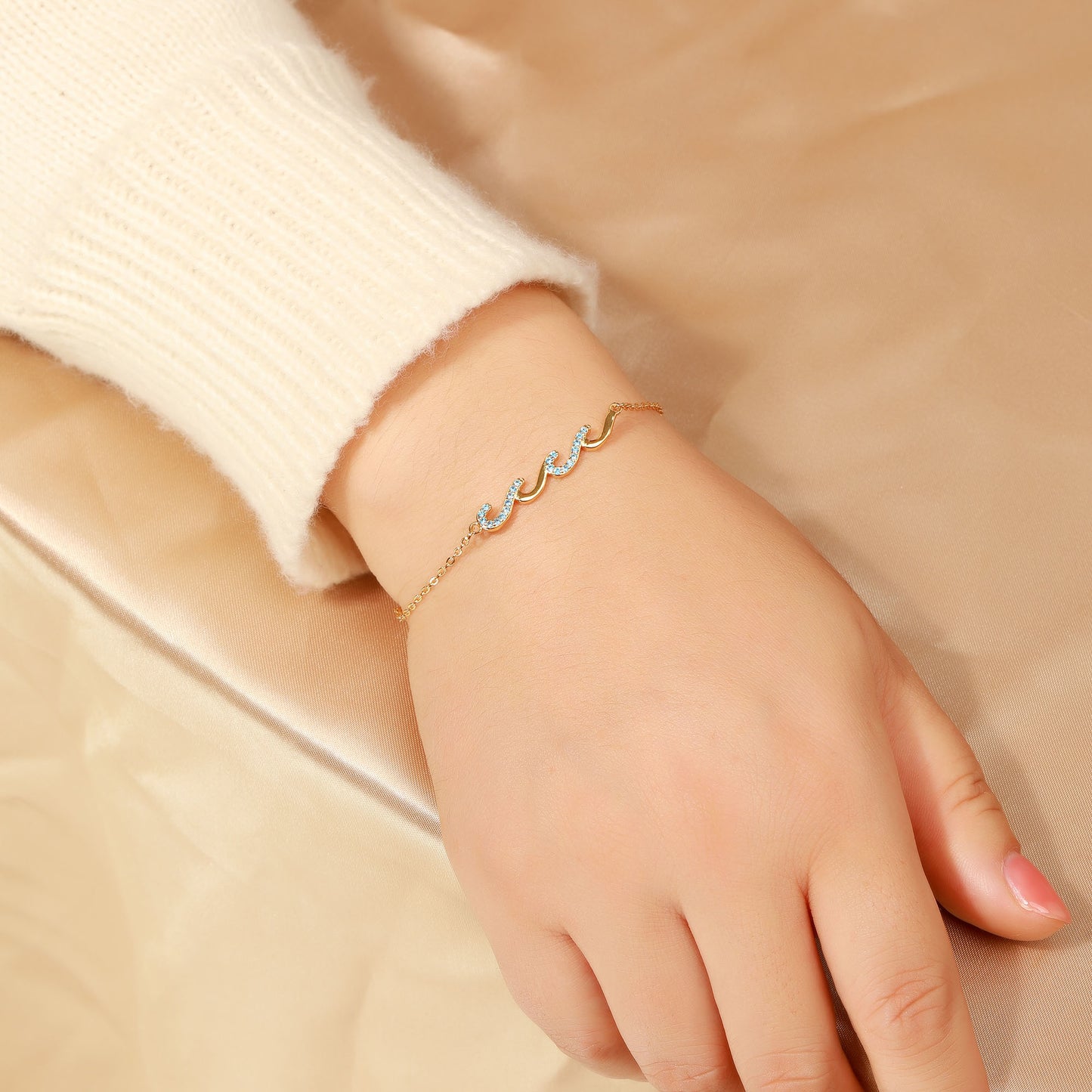To My Bestie - Triple Wave Friendship Matching Bracelet