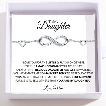 Infinite Love Bracelet For Daughter - Proud That You Are My Daughter