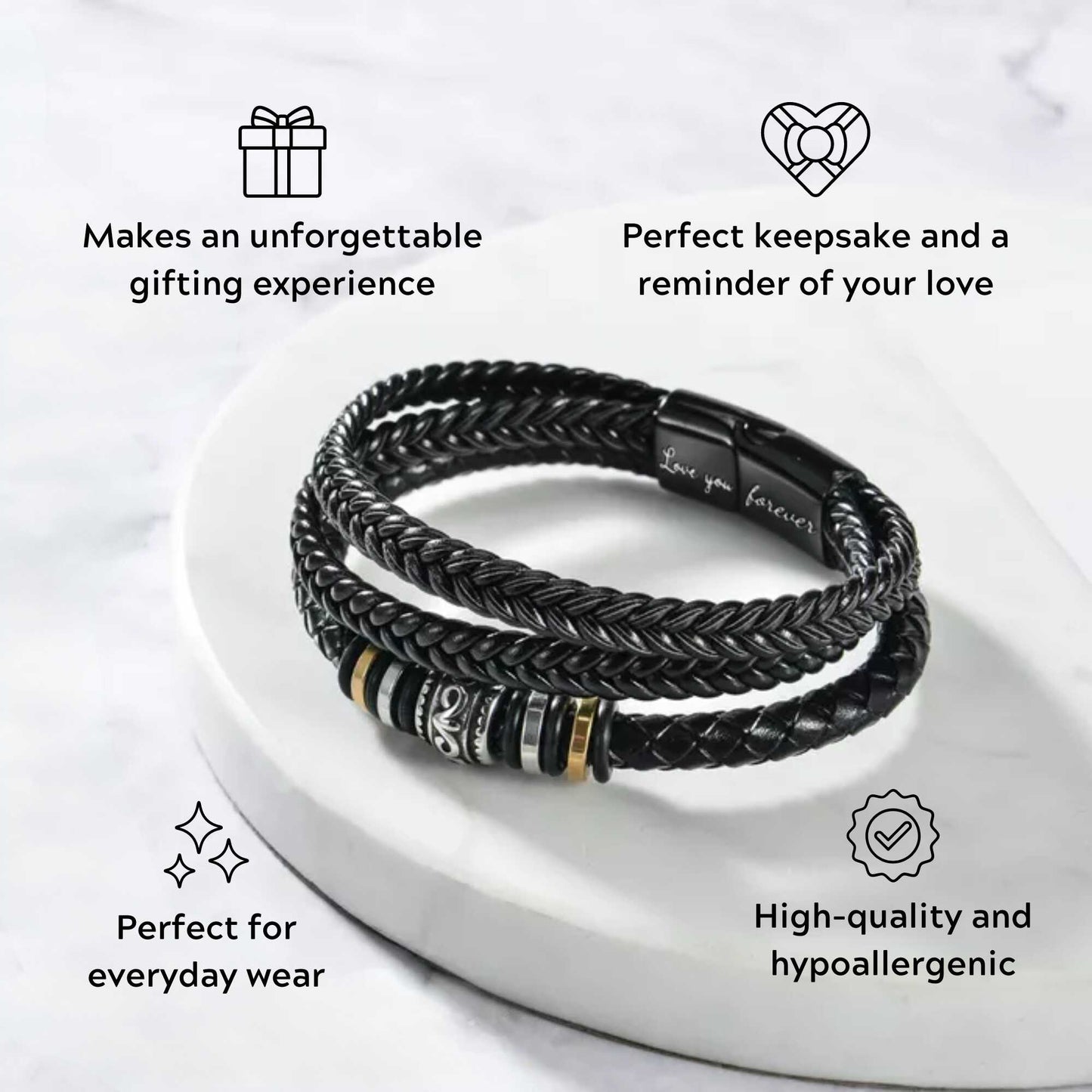 Mother And Son 'Love You Forever' Bracelet