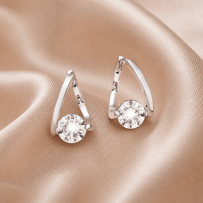 Diamond Round Stud Earrings