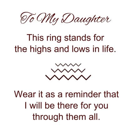 Highs and Lows Ring for Daughter with ‘Love from Mum’ Engraving & Card