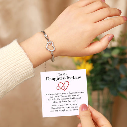 Infinity Heart Bracelet For Daughter-In-Law