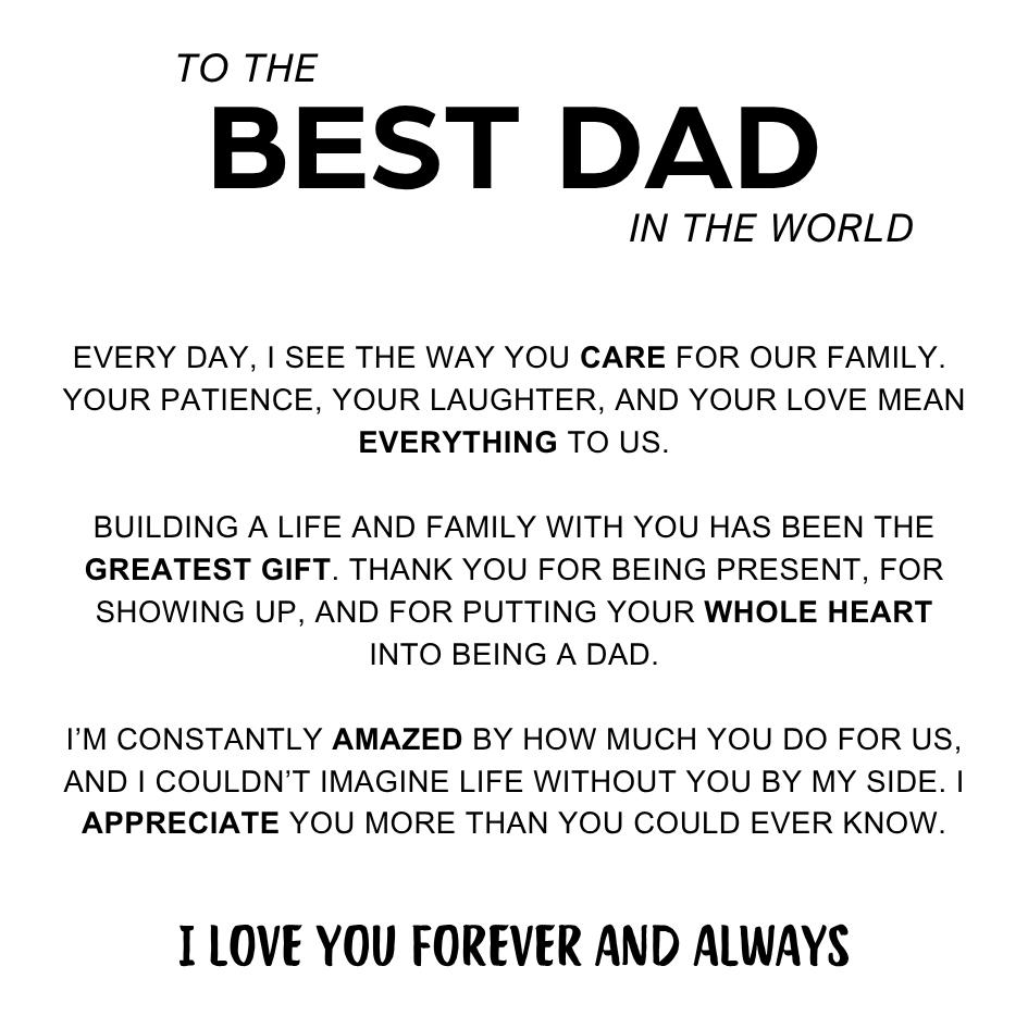 Dad Message Card