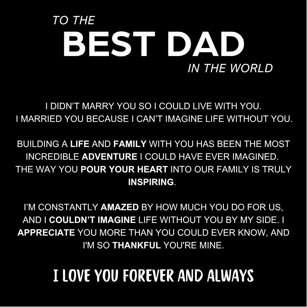 Dad Message Card
