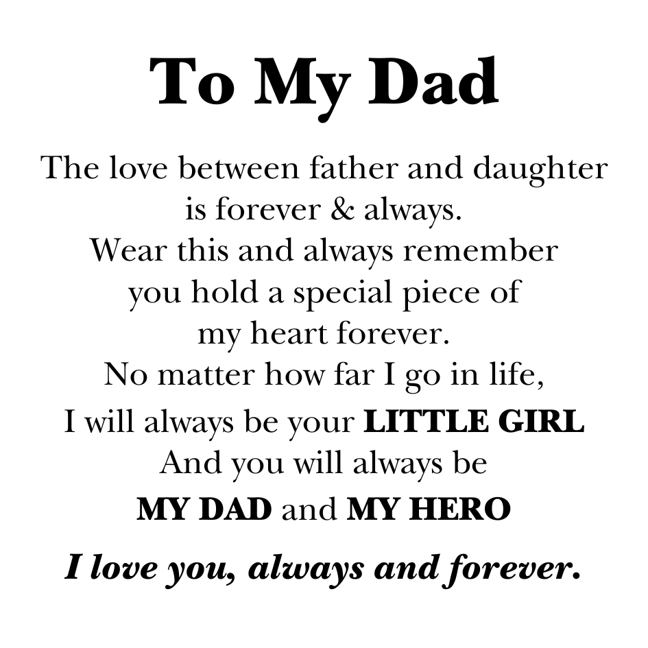 To My Dad 'Love You Forever' Bracelet