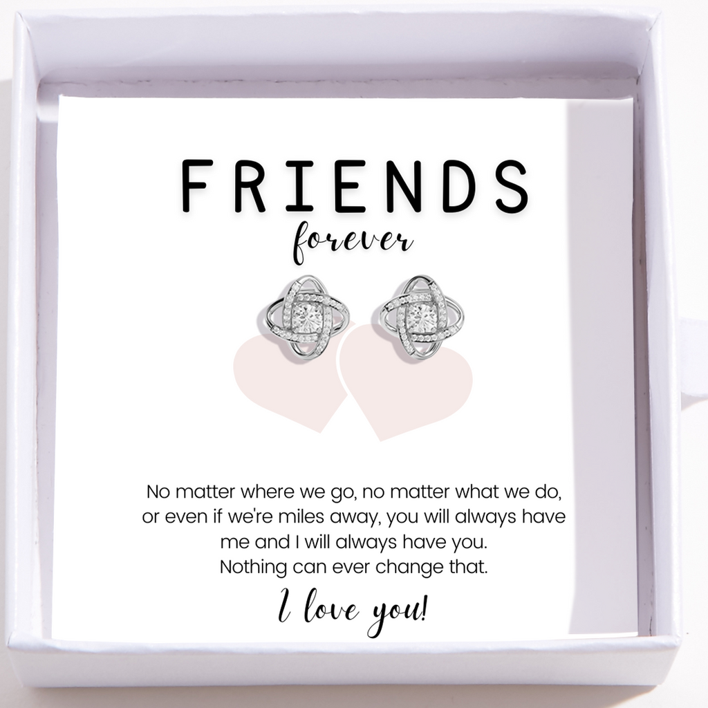 Love Knot Earrings For Best Friend – Friends Forever