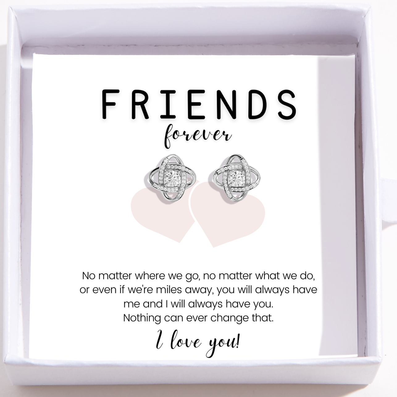 Love Knot Earrings For Best Friend – Friends Forever
