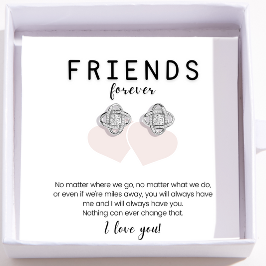 Love Knot Earrings For Best Friend – Friends Forever