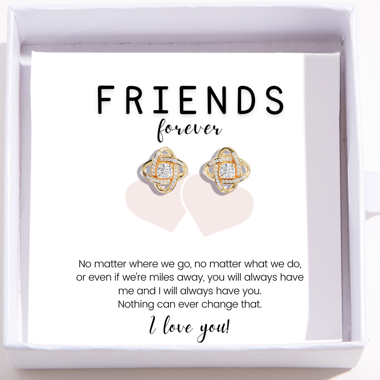 Love Knot Earrings For Best Friend – Friends Forever