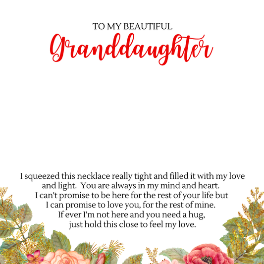 Granddaughter Message Card