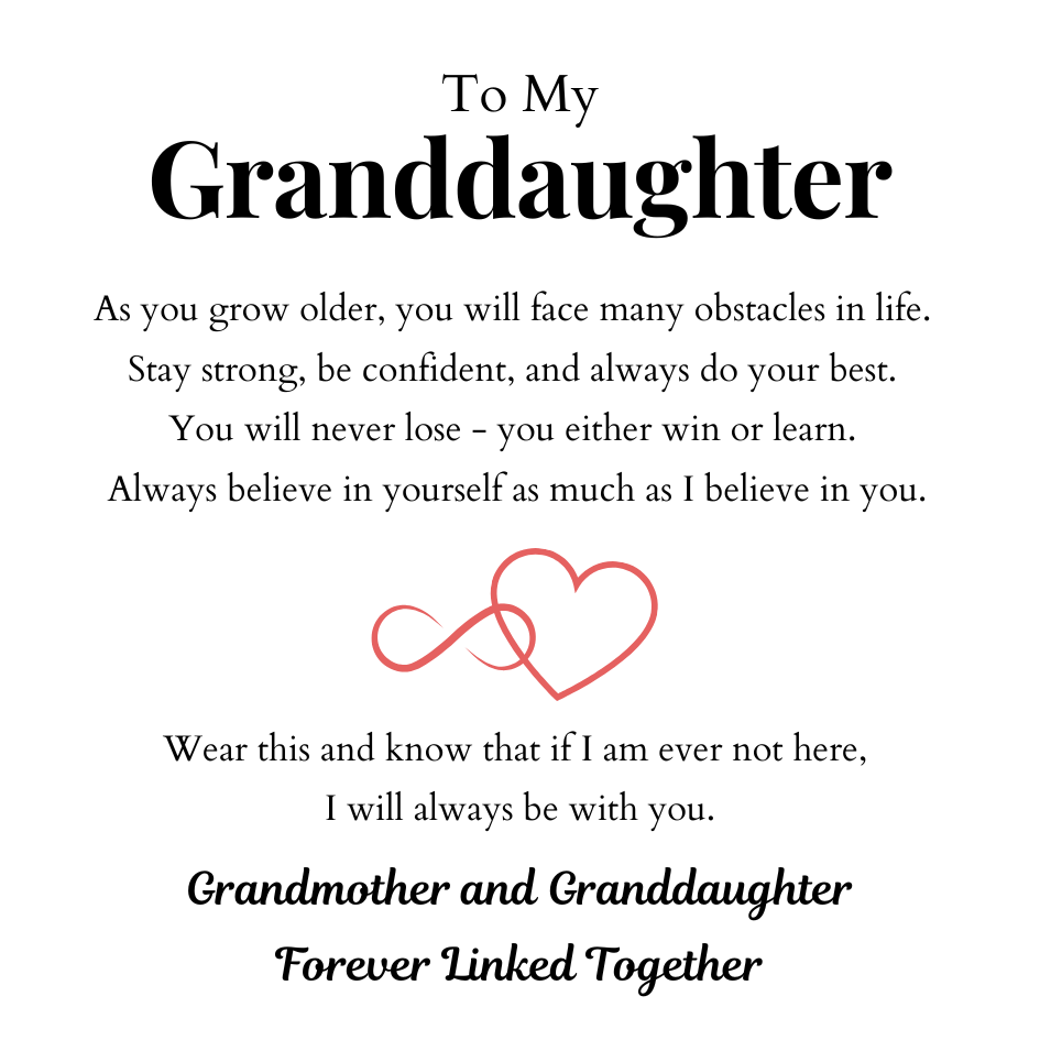 To My Granddaughter – Love Is Infinity Necklace
