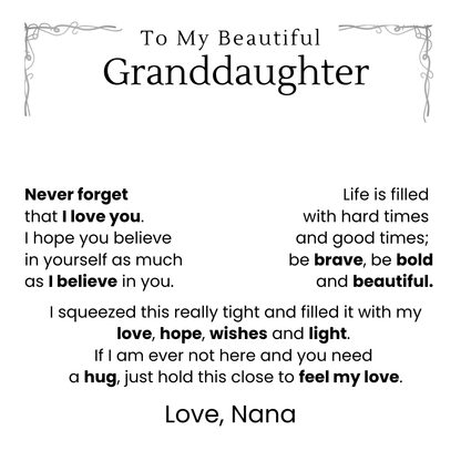 To My Granddaughter - Interlocking Heart Necklace - Never Forget That I Love You