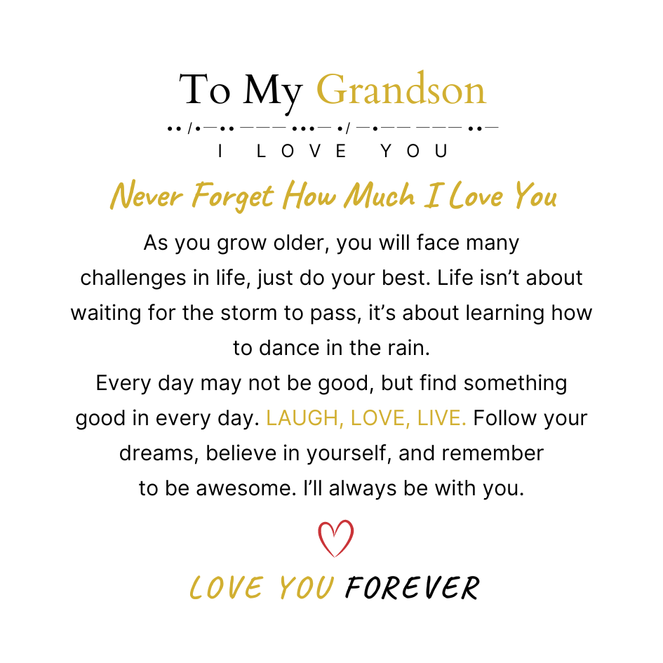 Grandson Message Card