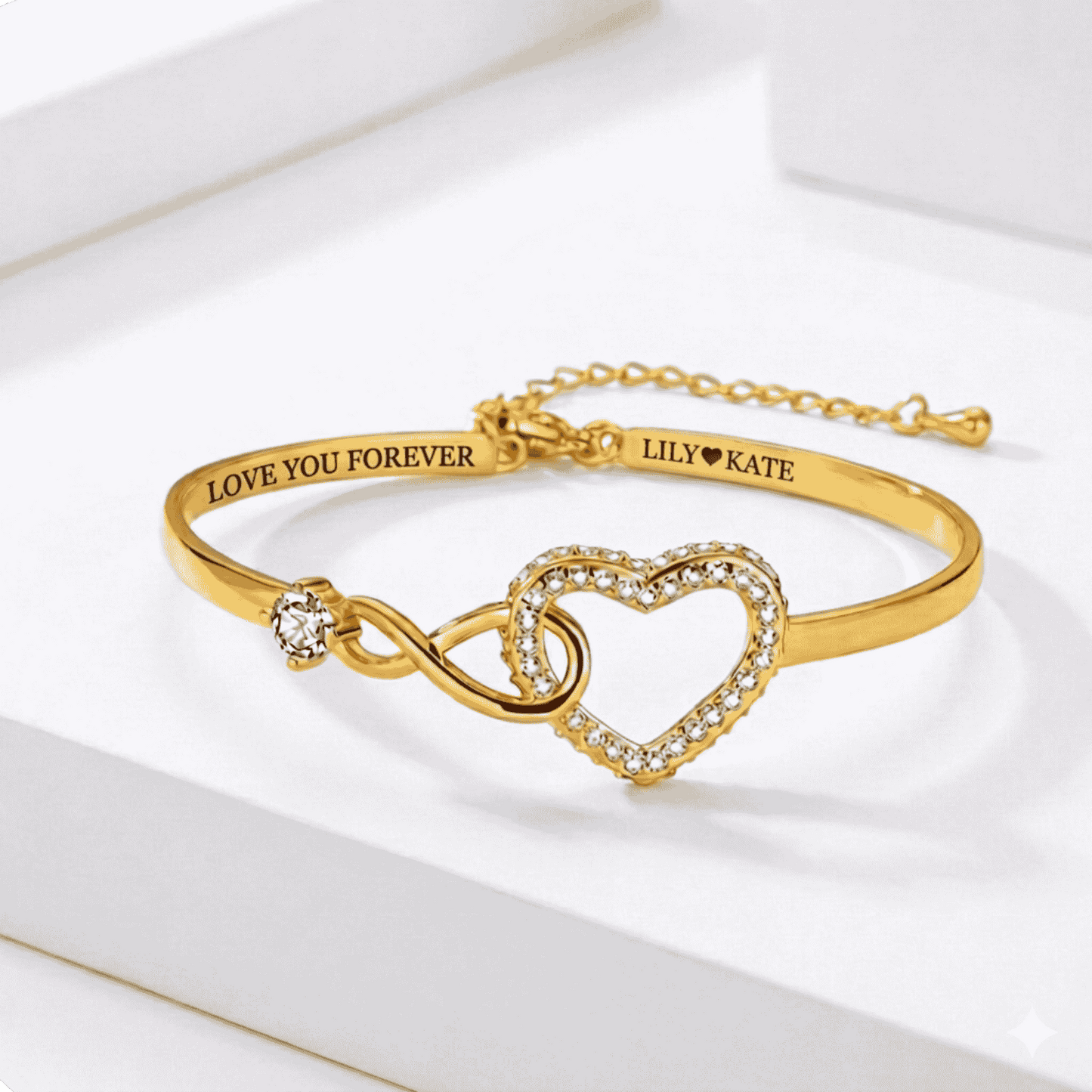 To My Mum - Infinity Heart Name Bracelet