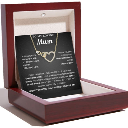 To My Mum - Infinity Heart Necklace & Card