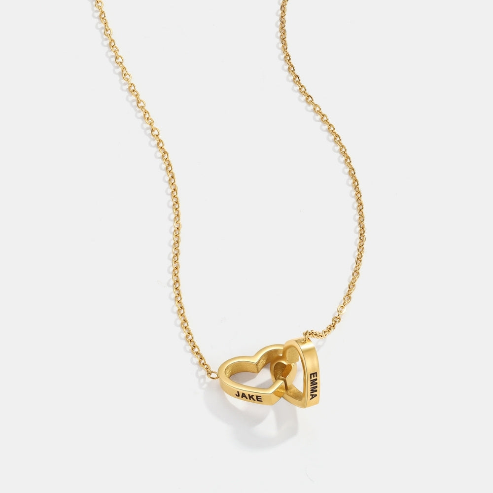 To My Daughter - Interlocking Hearts Name Necklace