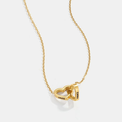 To My Daughter - Interlocking Hearts Name Necklace