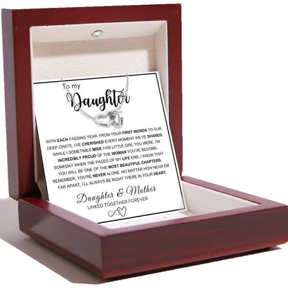 To My Daughter - Interlocking Hearts Name Necklace