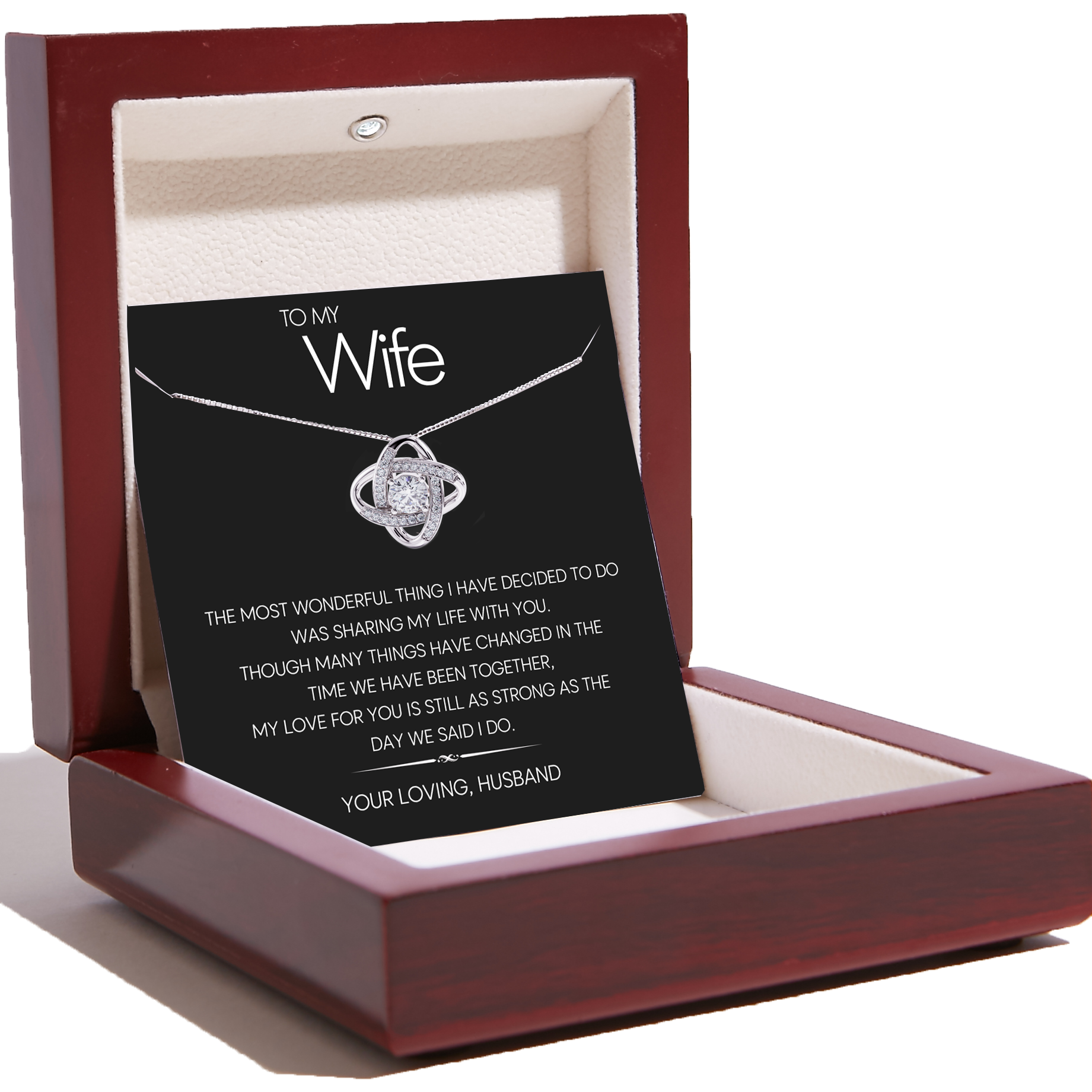 To My Wife Love Knot Necklace - The Most Wonderful Thing