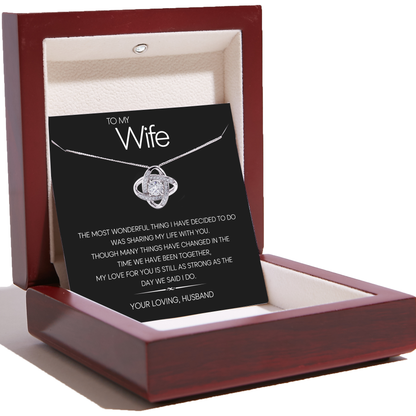 To My Wife Love Knot Necklace - The Most Wonderful Thing