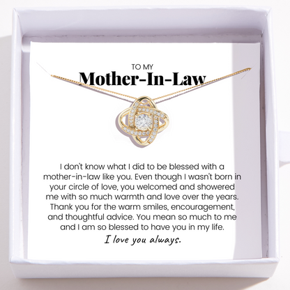 Love Knot Necklace For Mother-In-Law - So Blessed To Have You