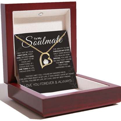 Love Heart Necklace For Soulmate -  The Day I Met You