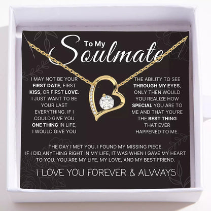 Love Heart Necklace For Soulmate -  The Day I Met You