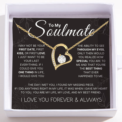 Love Heart Necklace For Soulmate -  The Day I Met You