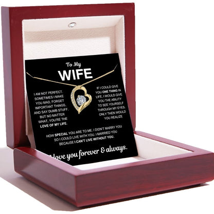 To My Wife - Love Heart Necklace