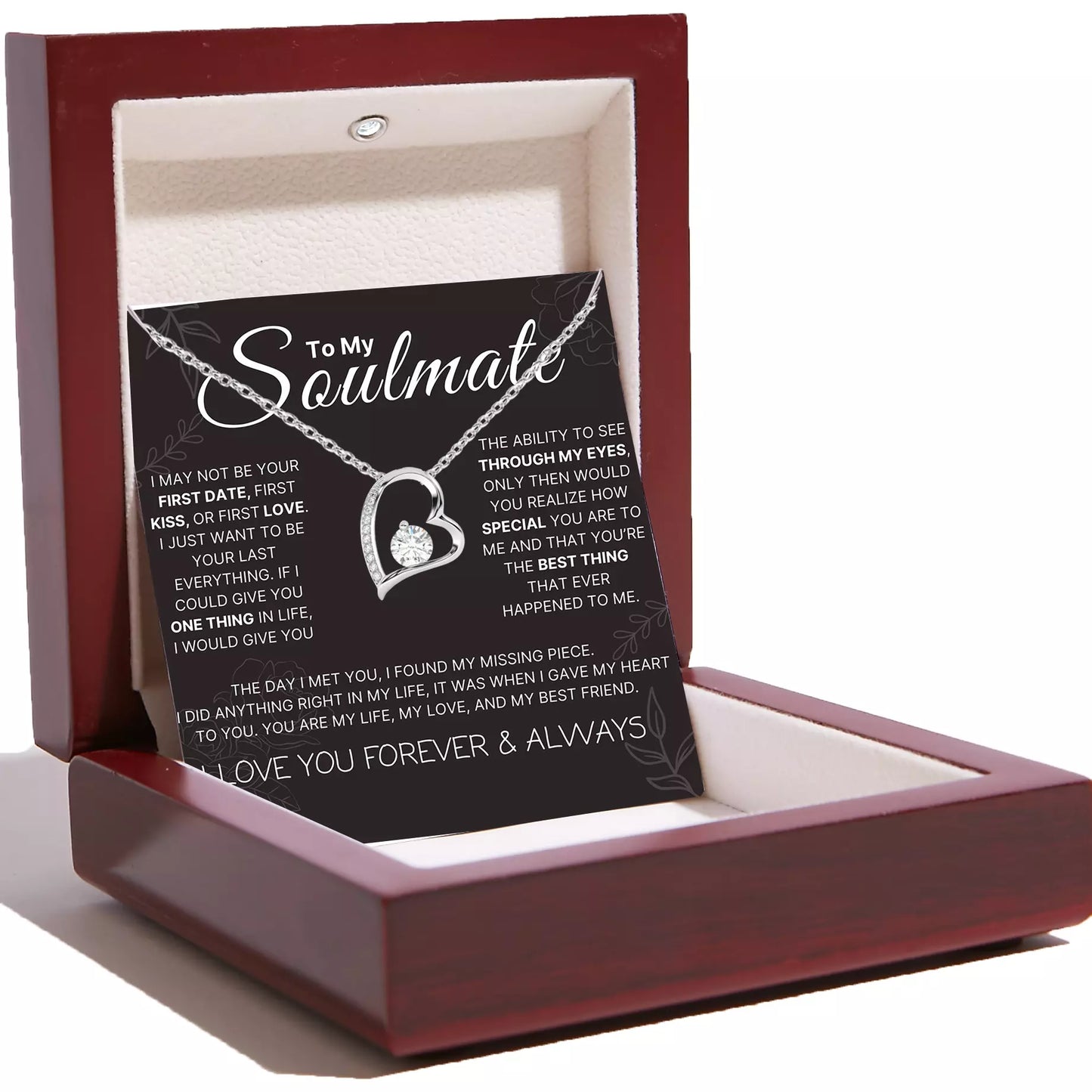 Love Heart Necklace For Soulmate -  The Day I Met You