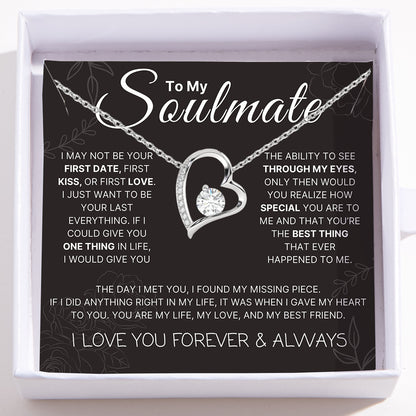Love Heart Necklace For Soulmate -  The Day I Met You