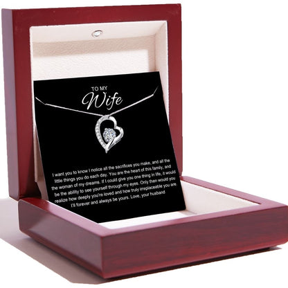 To My Wife - Love Heart Necklace
