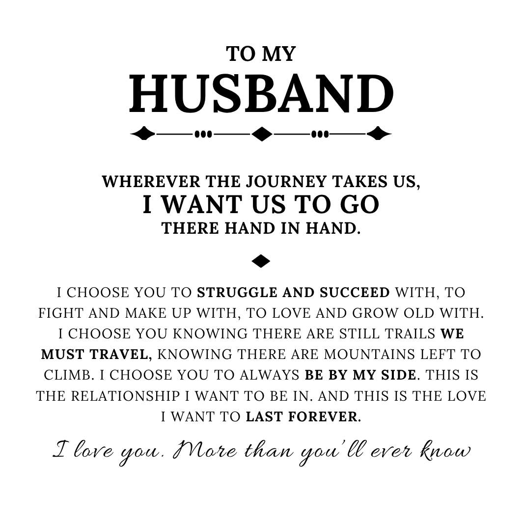 To My Husband - Infinite Love Personalised Name Bracelet