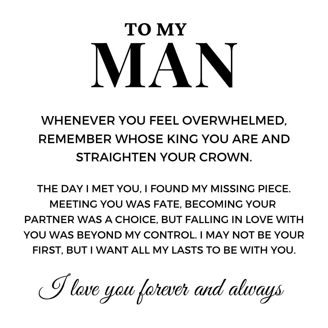 To My Man - Infinite Love Personalised Name Bracelet