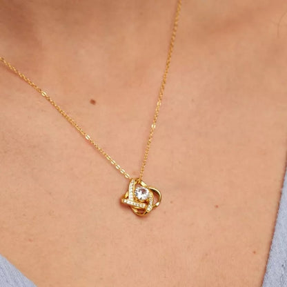 To My Daughter - Love Dad - Love Knot Necklace