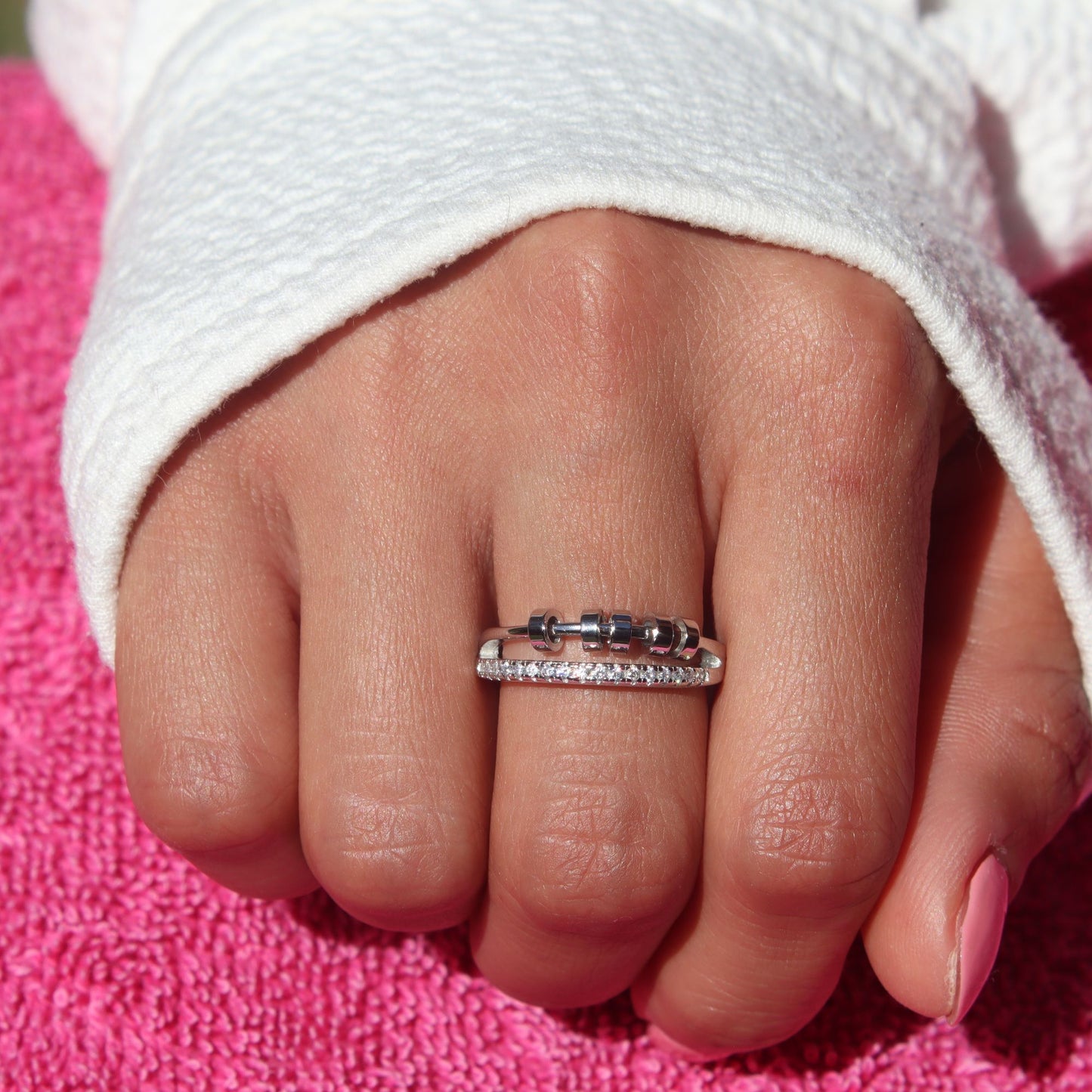 Spinning Beads Fidget Ring