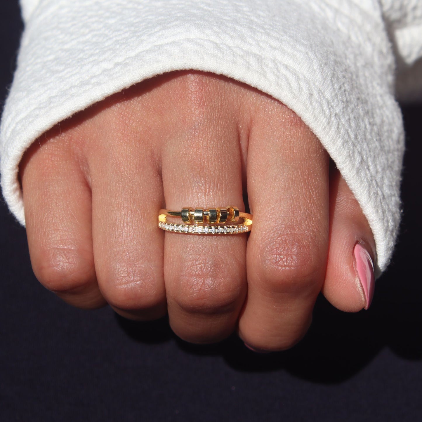 Spinning Beads Fidget Ring