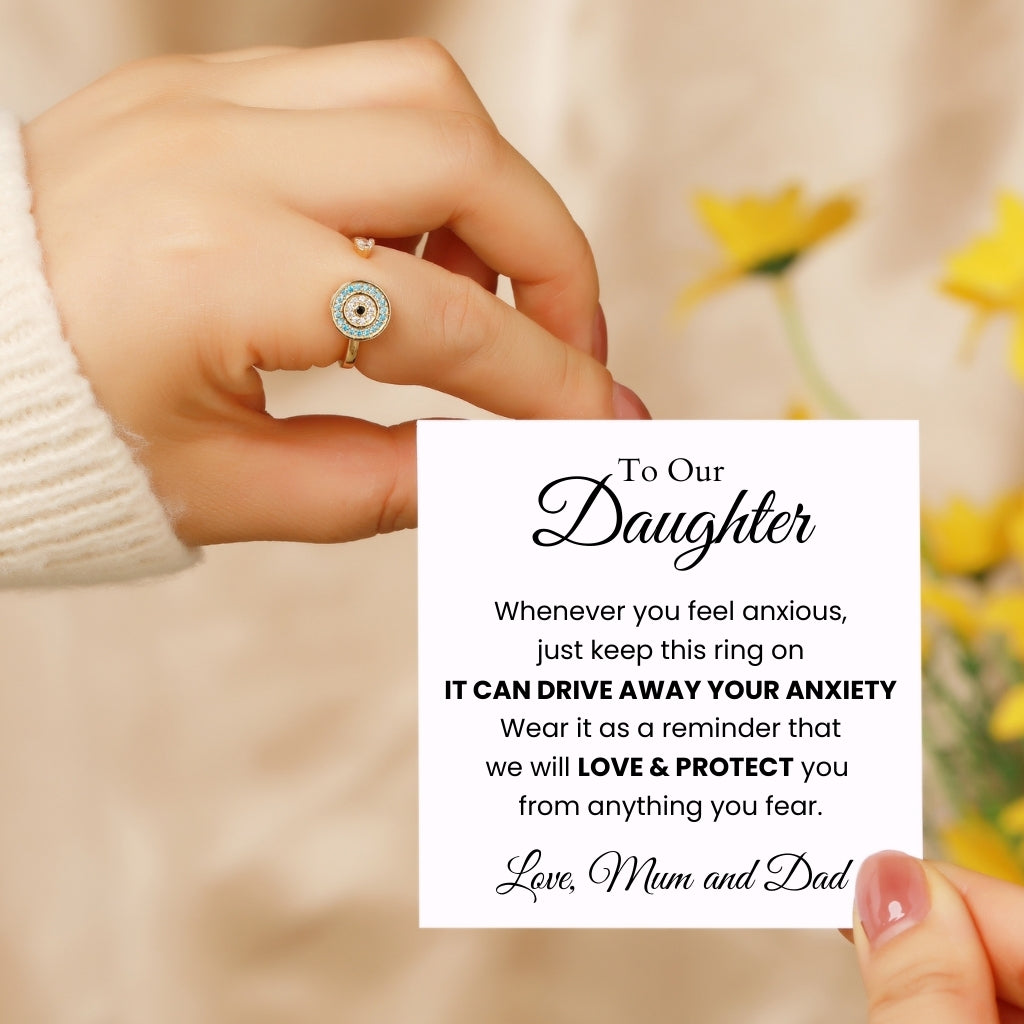 To My Daughter - Evil Eye Fidget Ring