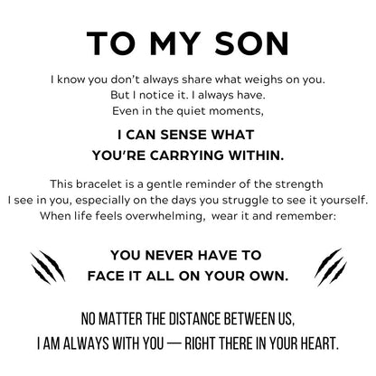 To My Son 'Love you forever' Engraved Infinity Braided Bracelet